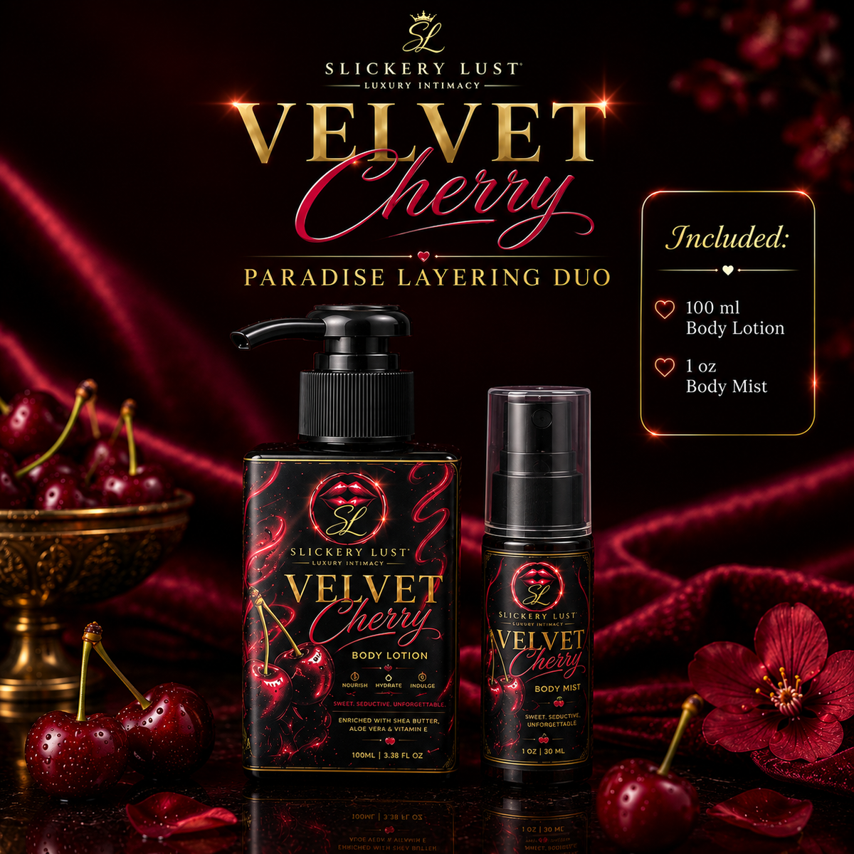 Velvet Cherry | Paradise Layering Duo
