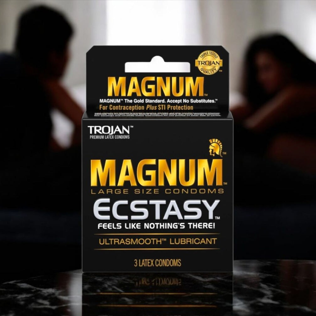 Trojan Magnum Ecstasy Large Size Condoms |3 Pack