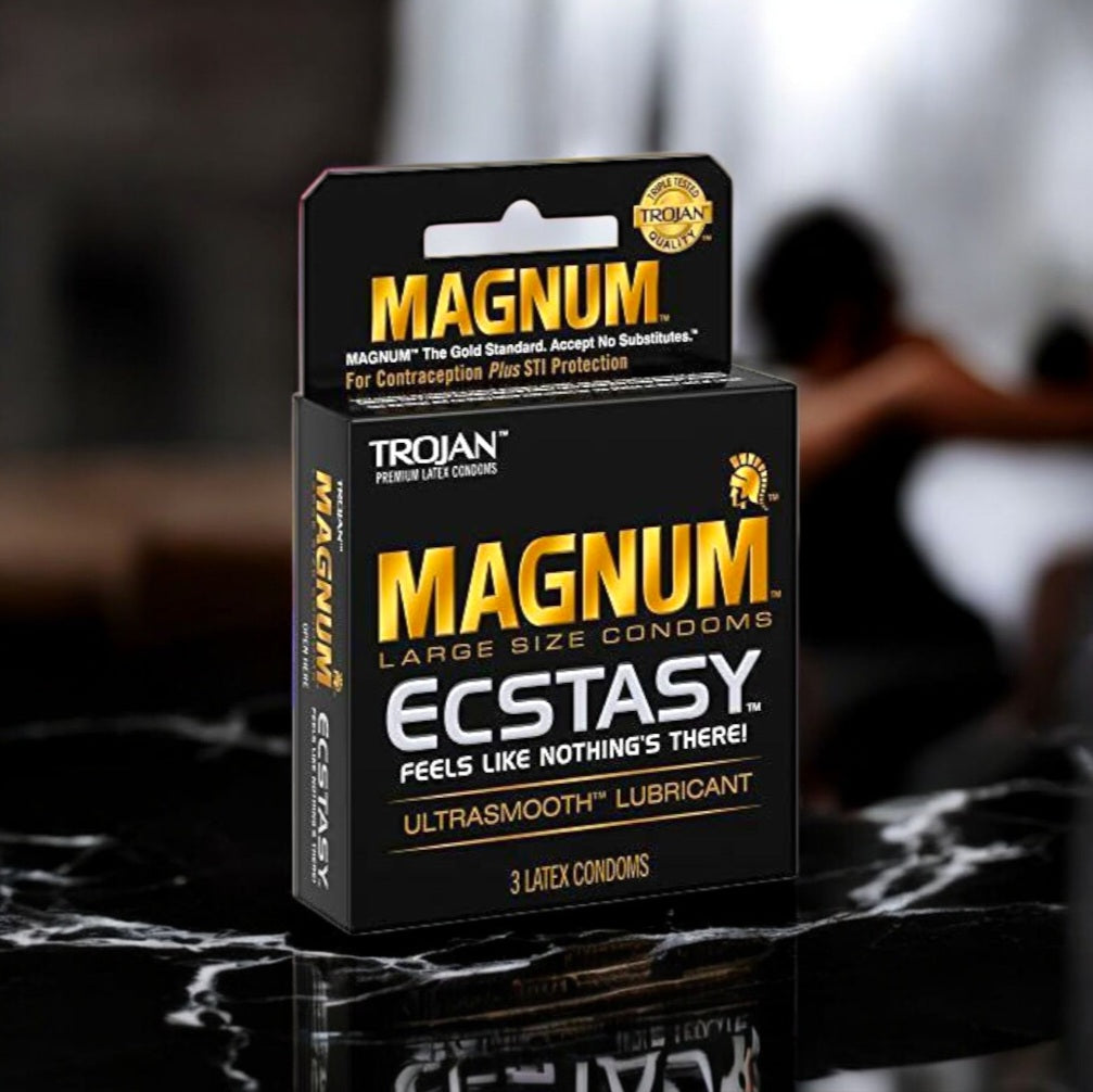 Trojan Magnum Ecstasy Large Size Condoms |3 Pack